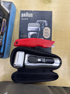Braun Series 8 Electric Shaver for Men with Precision Long Hair Trimmer, Wet and Dry Electric Razor with Charging Stand and Travel Case, 8517s Galvano Silver