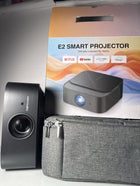 [2025 Netflix-Licensed | 386+ Built-in Apps] DBPOWER E2 Smart Projector with WiFi and Bluetooth, Mini Projector 4K Support with Netflix, Youtube, Disney+, Hulu, Max, Crunchyroll w Portable Case