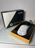 Glorious Gaming Mouse - Model O Minus 58 g Superlight Honeycomb Mouse, RGB Mouse - Matte White Mouse, USB Gaming Mouse