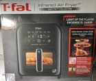 T-fal Infrared Air Fryer, Premium Infra-heat Technology, 7-in-1, 5L/ 5.3 QT, No-Preheating, Visible Window, 7 Cooking Programs with Extra Crispy Finish Program, Faster, Juicier, Crispier, Black