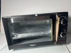 Total Chef Toaster Oven - Countertop Oven for Toast, Bake, Broil, Pizza, Compact Size For Small Kitchen Appliance with Timer, Fours de cuisine électriques compacts, Black