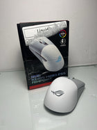 Asus ROG Keris Wireless AimPoint Gaming Mouse, Tri-mode connectivity (2.4GHz RF, Bluetooth, Wired), 36000 DPI sensor, 5 programmable buttons, ROG SpeedNova, Replaceable switches, Paracord cable, White