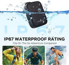 INSMY Wearable Bluetooth Speakers,IP67 Waterproof,Clip-On Portable Small Personal Speaker/Clean Sound/Stereo Pair/Wireless/ENC Built-in Mic/Lightweight for Golf Work Pool Gift (Non-Magnetic) (Black)