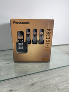 Panasonic DECT 6.0 Expandable Cordless Phone with Call Block - 4 Cordless Handsets - KX-TGC384CB (Black)