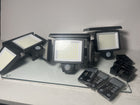 Solar Outdoor Lights 2500LM 210 LED Security Lights with Remote Control,3 Heads Motion Sensor Lights, IP65 Waterproof,270° Wide Angle Flood Wall Lights with 3 Modes(3 Packs)