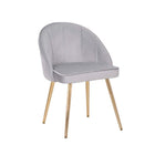 Porthos Home Daija Velvet Dining Chairs with Gold Legs - Silver