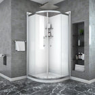 36\" W x 36\" D x 72\" H Semi-Frameless Round Sliding Shower Enclosure Shower door HMS-MOM-2A42-4-72CH