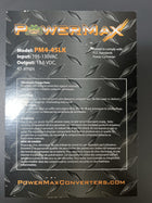 PowerMax PM4 45A RV Converter | 45 Amp 12V Power Converter with a Built-in 3-Stage Smart Battery Charger | AC to DC Power Supply | Lithium Compatible | Adjustable Output 13.5VDC