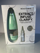 BeautyBio GLOfacial Hydro-Infusion Deep Pore Cleansing + Blue LED Clarifying Set: Tool + Concentrate