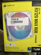 CORSAIR iCUE Link RX120 MAX RGB 120mm PWM Thick Fan – High-Static Pressure – Magnetic Dome Bearing – Single Fan – White