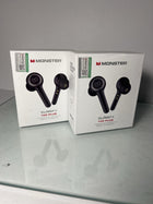 Monster Clarity 102 Plus Wireless Earbuds, Bluetooth Headphones with HiFi Stereo, 4 ENC Mic for Crystal Clear Call, 30H Playtime, Type-C Charging, IPX6 Waterproof in-Ear Ear Buds (Grey Black)