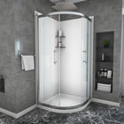 36\" W x 36\" D x 72\" H Semi-Frameless Round Sliding Shower Enclosure Shower door HMS-MOM-2A42-4-72CH