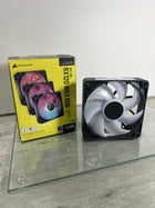 CORSAIR iCUE Link RX120 MAX RGB 120mm PWM Thick Fans with iCUE Link System Hub – High-Static Pressure – Magnetic Dome Bearing – Triple Pack – Black