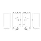 36\" W x 36\" D x 72\" H Semi-Frameless Round Sliding Shower Enclosure Shower door HMS-MOM-2A42-4-72CH