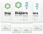 Parasol Co Clear+Dry Natural Disposable Diapers and Wipes, Size 2 (10-18 lbs) 216 Count