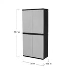 Project Source Premium One 35-in W x 71.7-in H x 18.5-in D Freestanding Plastic Garage Cabinet