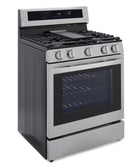 LG 5 Burners 30-in 5.8-cu ft Stainless Steel Gas Range with Air Fry #LRGL5825F