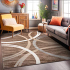 Devonshire Abstract Brown/Gray/Cream Area Rug