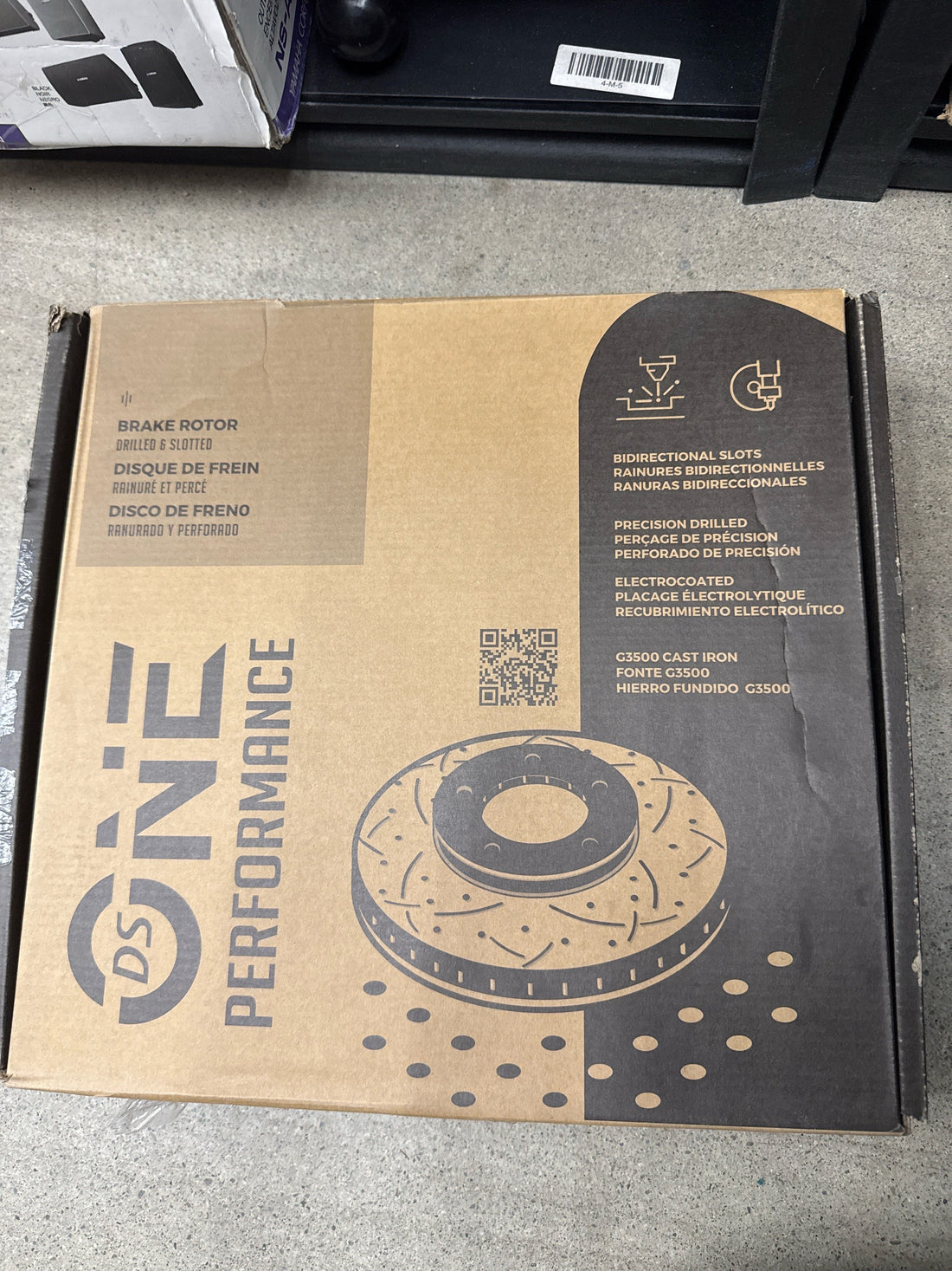DS-One Rear Coated Drilled Slotted Disc Brake Rotor (1 Piece Only) DS1-DS8157 For Ford Edge Fusion Lincoln Nautilus MKX MKZ Continental Police Interceptor Utility Responder Hybrid SSV Plug-In - Side