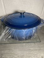 Overmont Enameled Cast Iron Dutch Oven - Cookware with Cookbook Cotton Heat-resistant Caps - Heavy-Duty Enamel Pot with Lid for Braising Stews Roasting Bread Baking