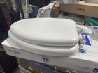 Mayfair by Bemis Eden Cushioned vinyl White Elongated Padded Toilet Seat