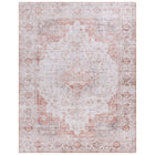 Sonia Oriental Power Loom Light Grey / Rust 8 x 10 Rug