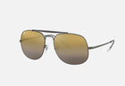 Ray-ban RB3561 004/I3 57-17 Brown/Silver Gradient Mirror Sunglasses
