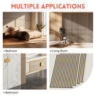 RITOLLO Wood Slat Wall Panel | 2Pcs Soundproof Wall Panels 48\" x 24.5\" Wood Wall Panels 3D Sound Dampening Panels Wall Decoration - Natural Oak