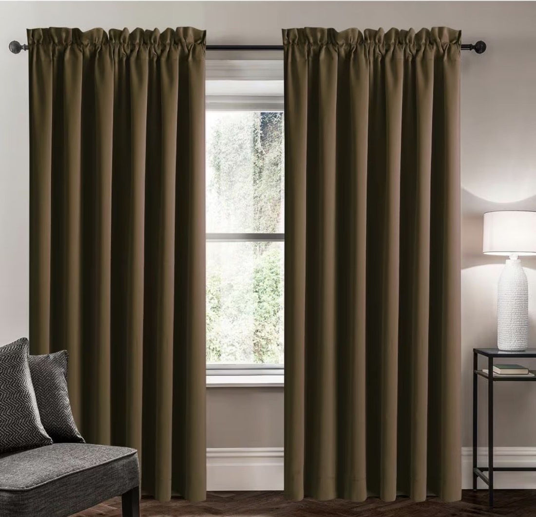 CHC Room Darkening Rod Pocket Window Panel CHOCOLATE 54X84