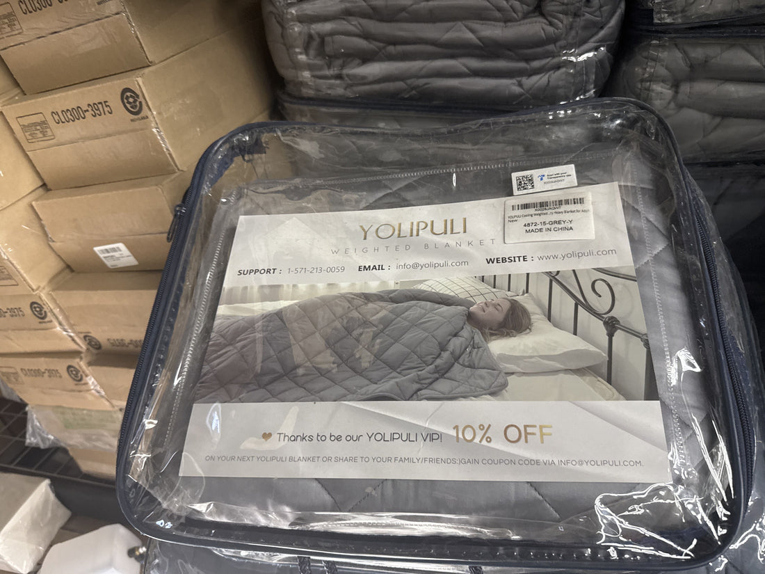 YOLIPULI Cooling Weighted Blanket 15 lbs with 100% Bamboo Viscose, 48 x 72 Inches Cooler Luxury Heavy Blanket for Adult Gray