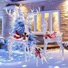 Christmas Decoration Deer 3 Piece, Light up Christmas Decor Reindeer Family Set for Indoor Outdoor Front Yard Porch