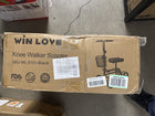 WINLOVE Black Steerable Knee Walker Roller Scooter with Basket Dual Braking System for Angle and Injured Foot Broken Economy Mobility