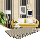 RITOLLO Wood Slat Wall Panel | 2Pcs Soundproof Wall Panels 48\" x 24.5\" Wood Wall Panels 3D Sound Dampening Panels Wall Decoration - Natural Oak