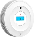 AEGISLINK Smoke Carbon Monoxide Detector, Interlinked Combination Smoke CO Alarm, Battery Powered, Wireless Interconnected, Digital Display, SC-RF220, 6-Pack