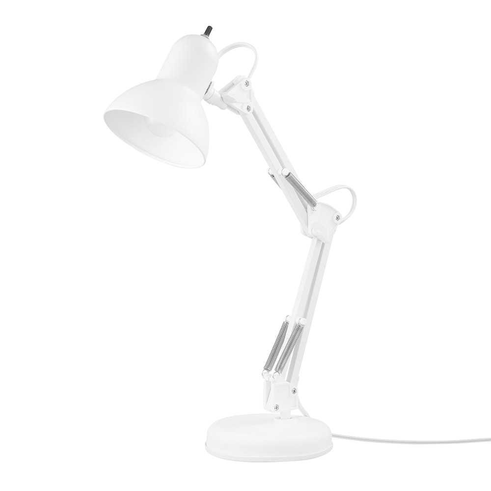 Hampton Bay 20.25 In. Matte White Architect Desk Lamp